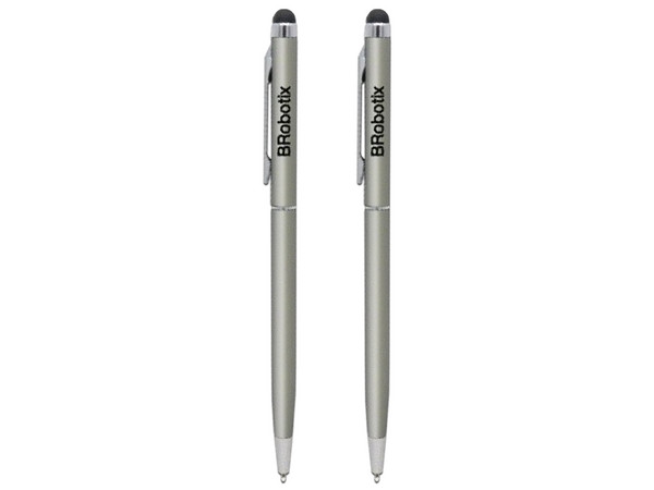 Pluma BRobotix Stylus para Pantalla Táctil, 2 Piezas. Color Plata.