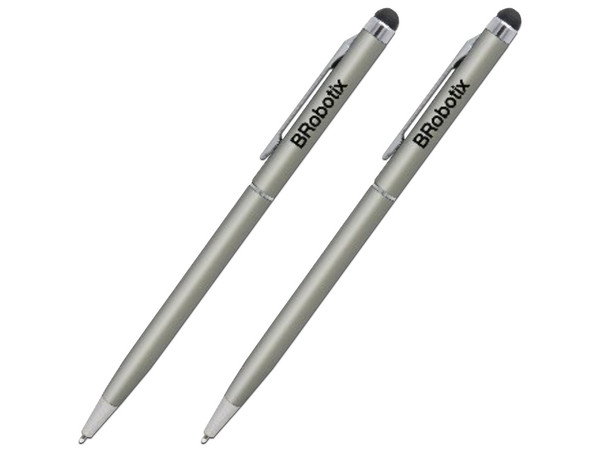 Paquete de 2 Plumas Stylus Brobotix para Tablets. Color Plata.