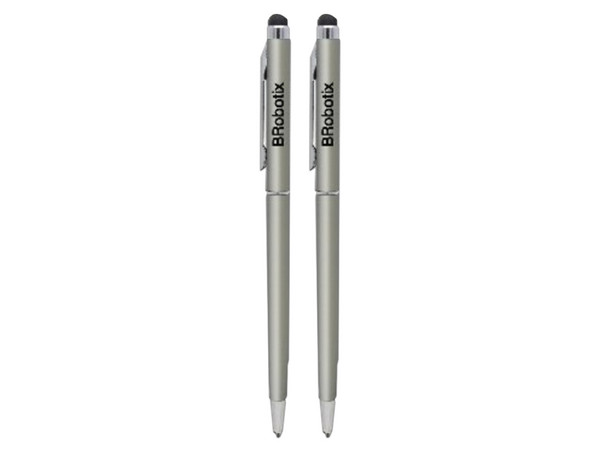 Paquete de 2 Plumas Stylus Brobotix para Tablets. Color Plata.