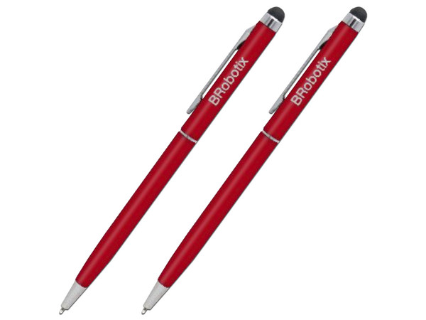 Pluma BRobotix Stylus para Pantalla Táctil, 2 Piezas. Color Rojo.
