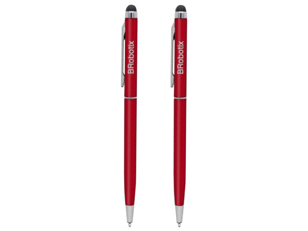 Pluma BRobotix Stylus para Pantalla Táctil, 2 Piezas. Color Rojo.