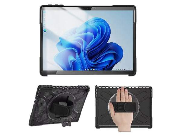 Funda de Uso Rudo BRobotix 6005583, Compatible con Microsoft Surface Pro 10, Color Negro.
