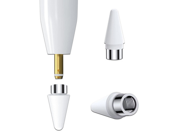 Pluma Stylus BRobotix, Sistema magnético, USB-C, 2 repuestos. Color Blanco.