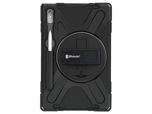 Funda Protectora de Uso Rudo BRobotix 6008034, Con correa, Giro de 360 Grados, Compatible Con Samsung Galaxy S11. Color Negro.