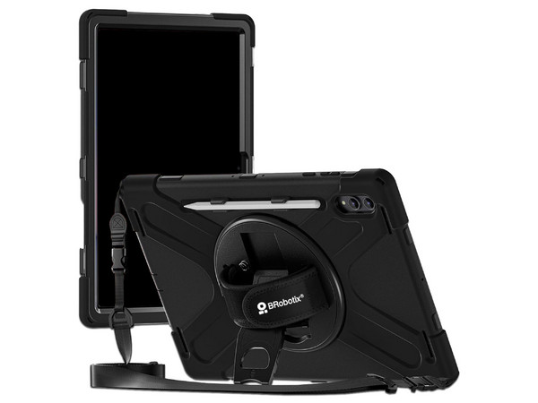 Funda con Correa BRobotix 6008676, Giro de 360 Grados, Compatible con Samsung Galaxy S11 Ultra. Color Negro.