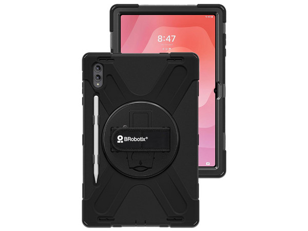 Funda con Correa BRobotix 6008676, Giro de 360 Grados, Compatible con Samsung Galaxy S11 Ultra. Color Negro.