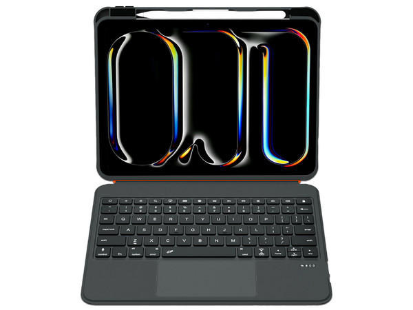 Funda con Teclado BRobotix 6009109 para iPad A16 Gen 11, Magnética, Rotación de 360 Grados, Ranura para Lápiz. Color Negro. (Versión en Español).