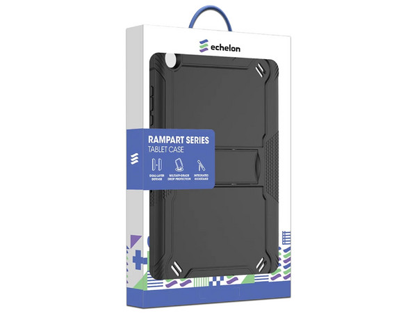 Funda Protectora ECHELON Rampart, Compatible con Samsung Tab A11+. Color Negro.