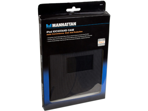 Funda Multiposiciones tipo Caballete Manhattan iPad 2, el nuevo iPad y iPad con pantalla Retina. Color Negro