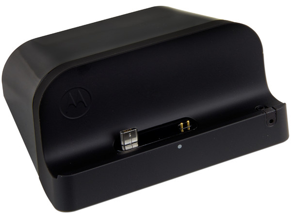 Base dock estándar para el Xoom de Motorola con cargador y salida de audio. 