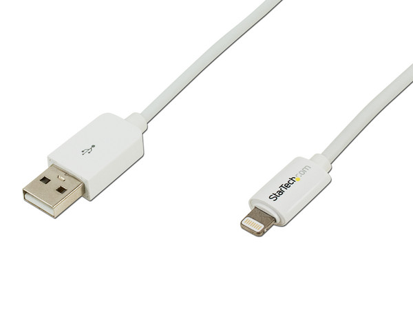 Cable StarTech de Lightning de 8 pin a USB para carga y sincronización, 1m.