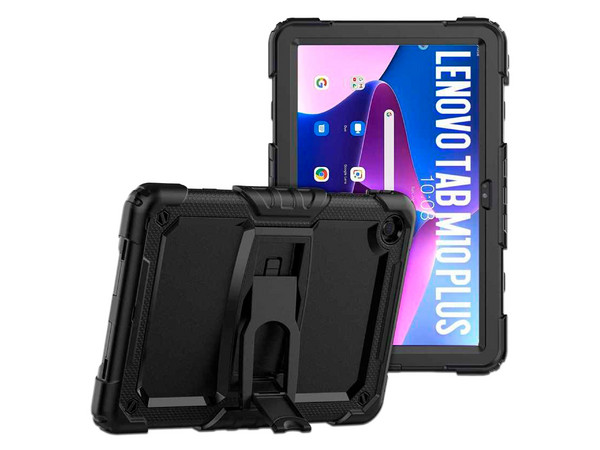 Funda Tekku StandC para Lenovo Tab M10 Plus de 3ra Generación. Color Negro.