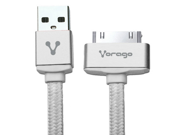 Cable Dock Connector de 30 Pines de Apple a USB 2.0, 1m. Color Blanco.