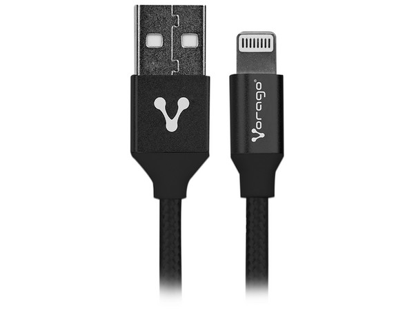Cable Lightning de 8 Pin a USB A 2.0 para iPod, iPhone y iPad, 1m. Color Negro.