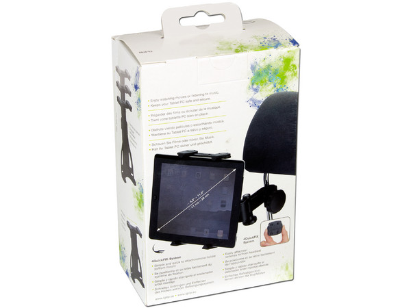 Soporte iGrip para Tablet con montaje en reposacabezas del asiento del automóvil.