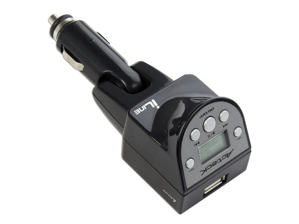 iFM PRO Acteck Transmisor Digital FM para Auto (compatible con iPod). Color Negro