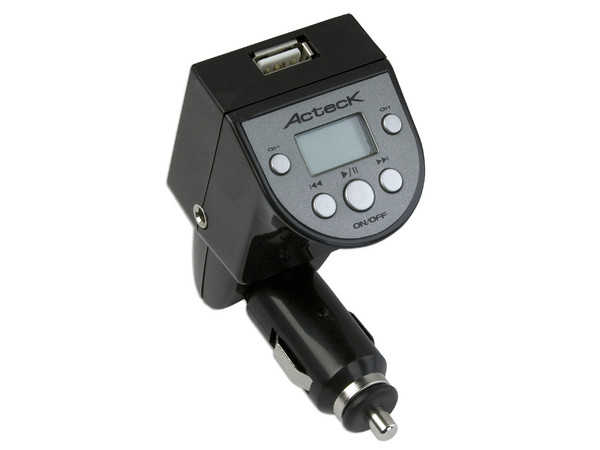 iFM PRO Acteck Transmisor Digital FM para Auto (compatible con iPod). Color Negro