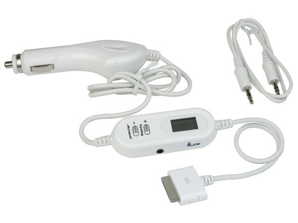 iFM Acteck Transmisor Digital FM para Auto (compatible con iPod). Color Blanco 