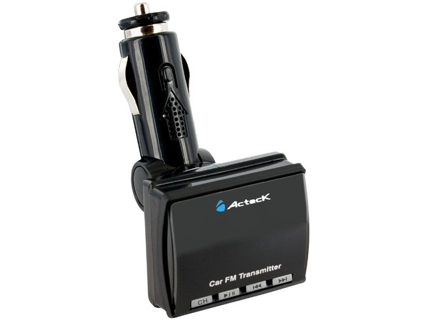 Transmisor de FM para Automóvil Acteck Transbit T400, Compatible con tarjetas SD, USB y 2.5mm incluye control remoto.