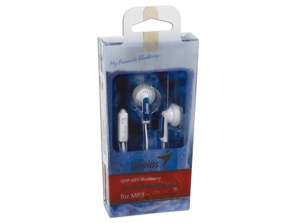 Audífonos Genius Blueberry con control de volumen para MP3