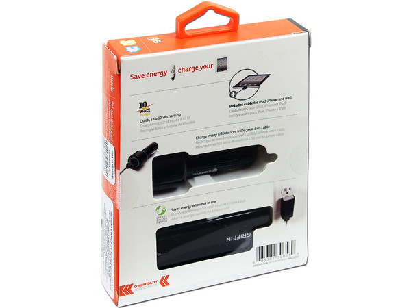 PowerDuo Griffin combina el cargador AC de PowerBlock y el cargador de coche PowerJolt con 2 amp, carga tu iPad, iPhone o iPod