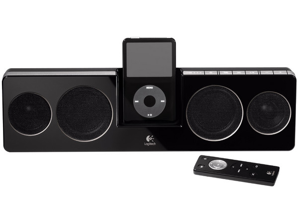 Bocinas Logitech Pure-Fi Anywhere StereoXL para iPod. Color Negras