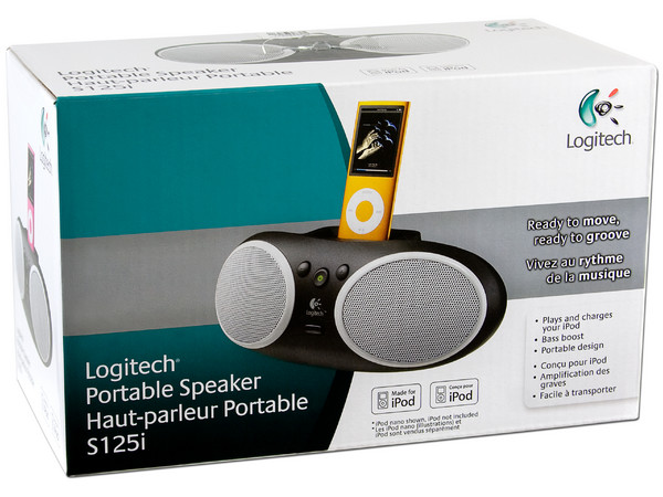 Bocinas Logitech Portables S125i para iPod. Color Negras