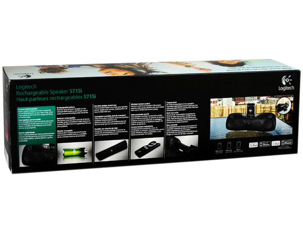 Bocinas Logitech Portables recargables S715i para iPod/iPhone. Color Negras