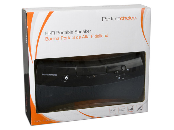 Bocina Portátil Perfect Choice de Alta Fidelidad para iPod, PSP y Zune. Conector 3.5mm