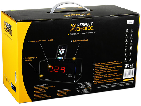 Bocinas Radio/Reloj Despertador para iPod