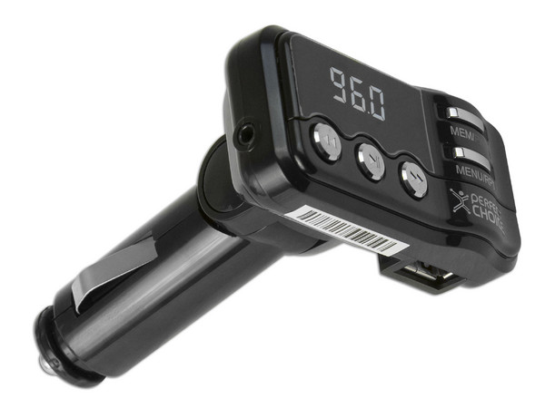 Transmisor de FM para Automóvil Perfectchoice F-Music con entrada USB y 3.5mm incluye Control Remoto