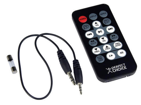 Transmisor de FM para Automóvil Perfectchoice F-Music con entrada USB y 3.5mm incluye Control Remoto
