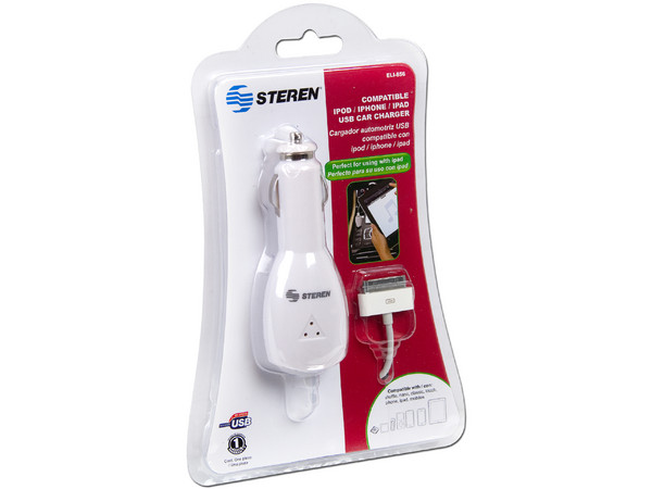 Cargador automotriz USB compatible con iPad, iPhone e iPod