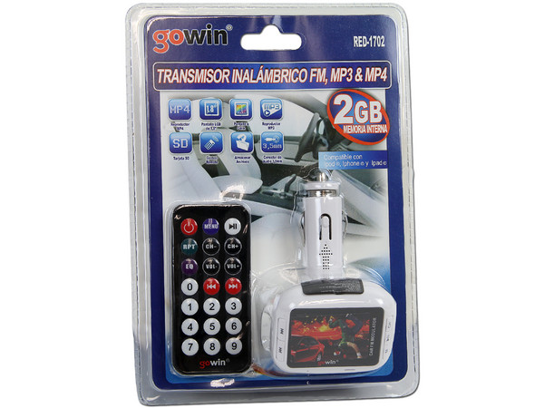 Transmisor de FM para Automóvil Gowin, Pantalla de 1.8