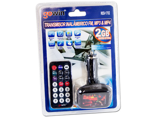 Transmisor de FM para Automóvil Gowin, Pantalla de 1.8