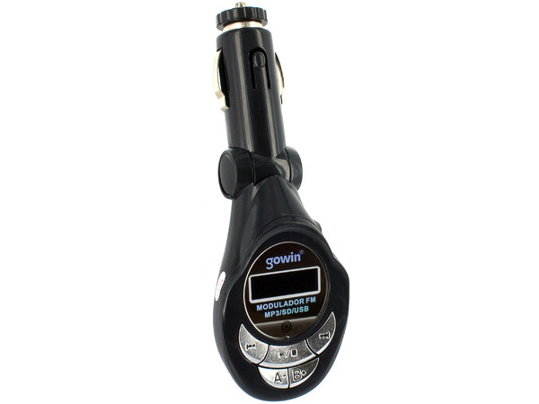 Transmisor de FM para Automóvil Gowin, Compatible con tarjetas SD y USB, incluye control remoto.