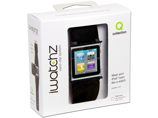 Nano Clip System iWatchz Q, convierte tu iPod nano 6G en un reloj de pulsera. Color Negro 