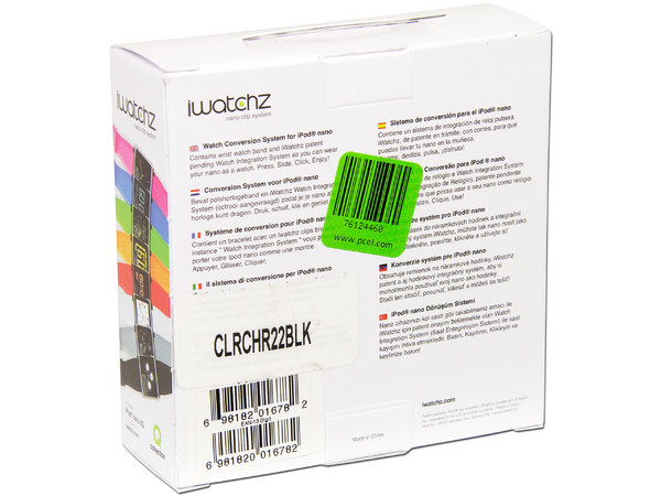 Nano Clip System iWatchz Q, convierte tu iPod nano 6G en un reloj de pulsera. Color Negro 
