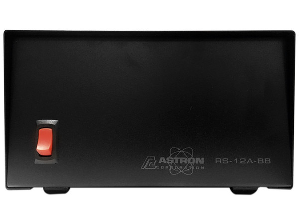 Fuente de poder lineal Astron RS-12ABB, con circuito cargador de batería, Salidas: 13.8Vcd, 12A. Color Negro
