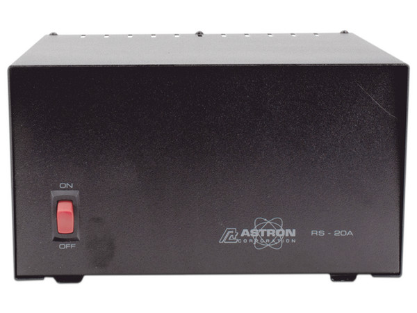 Fuente de Poder Astron RS-20A de 20A, 115 Vca, 60 Hz, para radios de hasta 50W de potencia. Color Gris.