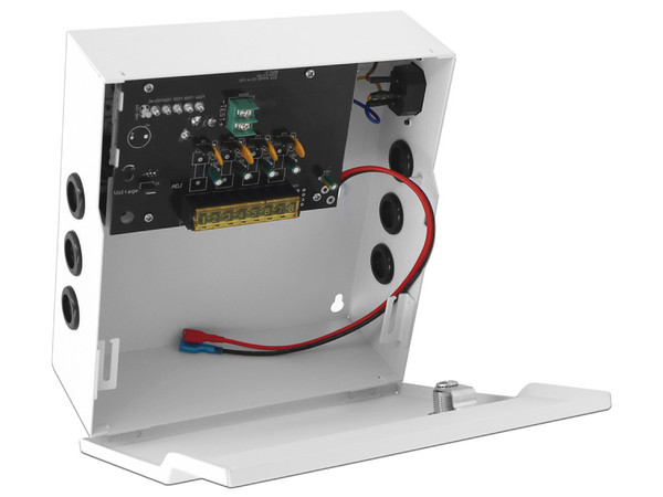 Fuente de Poder Profesional Epcom PLK12DC4ABK con Capacidad de Batería de Respaldo(no incluida), 264 Vca, Soporta 4 Cámaras. Color Blanco