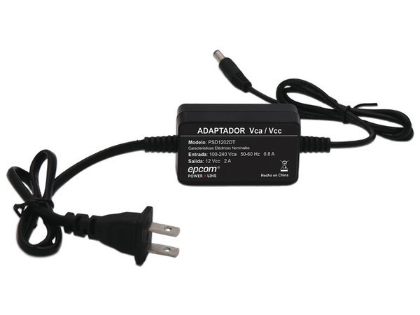 Fuente de Poder Epcom PSD1202DT, 12 Vcc, 2 A. Color Negro.