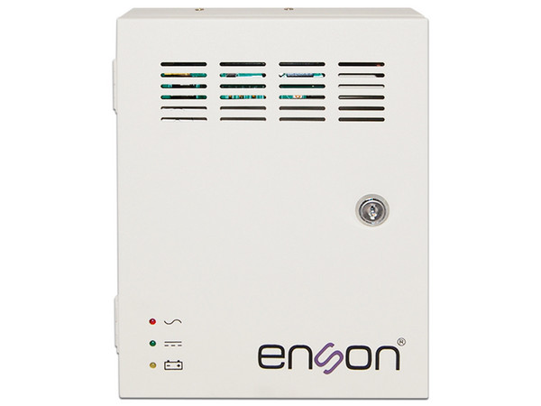 Fuente de Poder tipo Caja Enson PSB-1204BACKUP para Cámaras de 12V DC con respaldo y cargador(No incluye Batería).