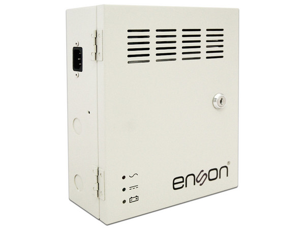 Fuente de Poder tipo Caja Enson PSB-1204BACKUP para Cámaras de 12V DC con respaldo y cargador(No incluye Batería).