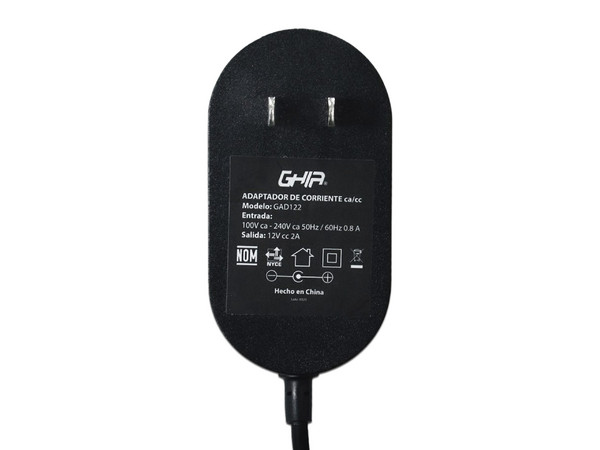 Adaptador de corriente Ghia GAD122, para Laptops Ghia.
