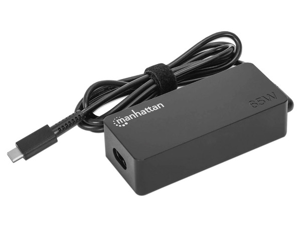 Cargador para laptop USB-C Manhattan de 65 W (102513).