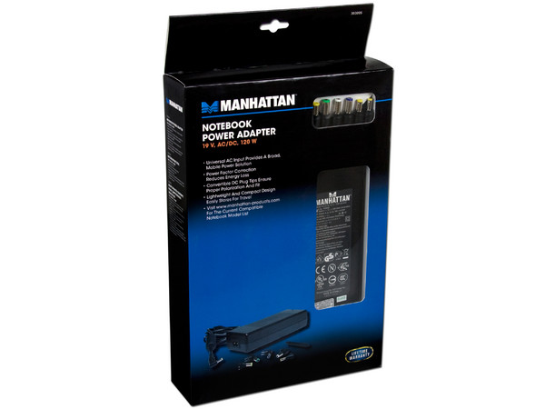 Adaptador de Corriente Universal 19V/120W con puntas intercambiables