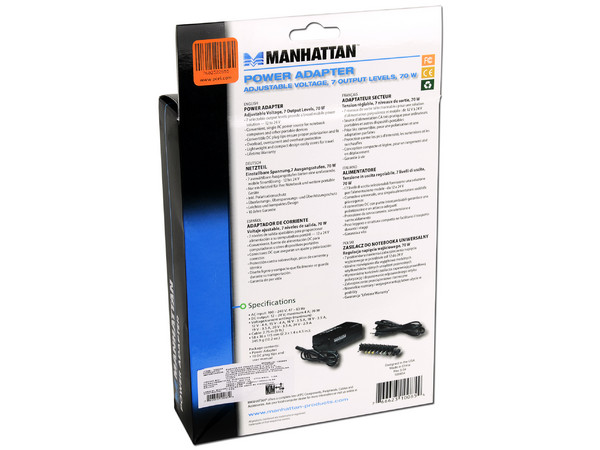 Adaptador de Corriente Universal 70W con puntas intercambiables
