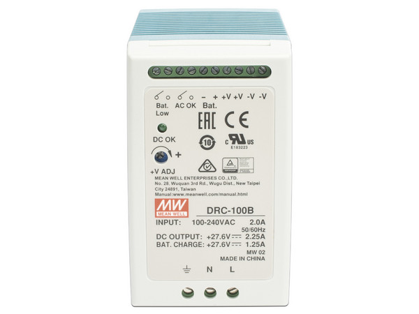 Fuente de poder MEAN WELL de 24V, 100W con Cargador de Batería.