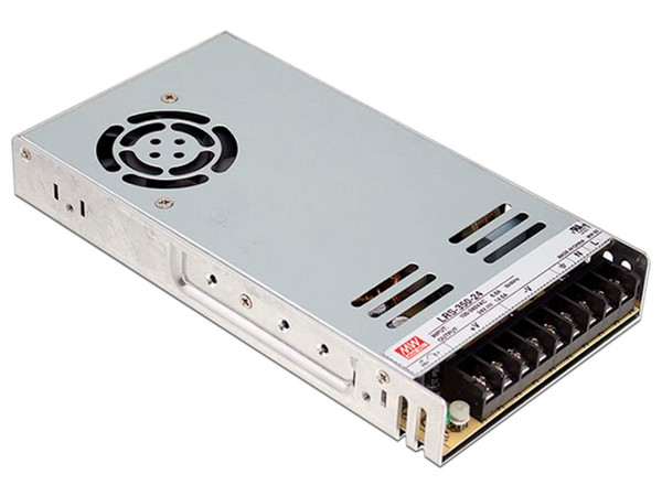 Fuente de Poder Industrial Conmutada Mean Well LRS-350-12 de 350W, 12Vcc, 29A.